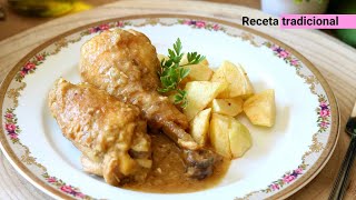 🟢 Pollo en pepitoria receta de la abuela salsa espectacular Receta tradicional 😋 [upl. by Norine616]