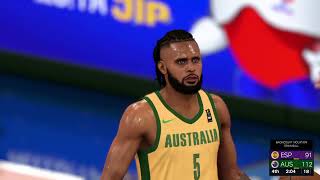 NBA 2K24 Full Gameplay SPAIN vs AUSTRALIA  NBA 2K24 Paris Olympics Mode PS4 Simulation [upl. by Nylleoj]