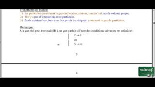 Thermodynamique 1cours07 Exemple déquation détat cas du Gaz parfait [upl. by Leanne]