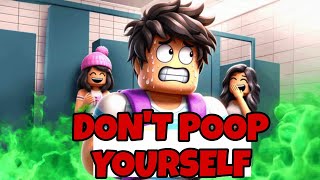 Dont Poop Yourself at School Obby roblox funnygameplay [upl. by Drexler]