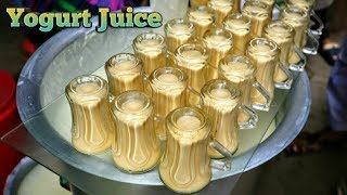 Smoothie Yogurt Juice Recipe  Yogurt Juice vendor in Dhaka  Bangladeshi Street Food [upl. by Eatnoid86]