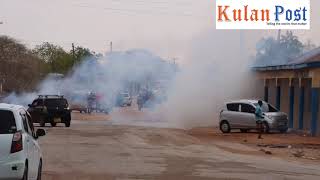 Police lob teargas as sacked WAJWASCO workers attempt forceful entry into the Wajir County Assembly [upl. by Mungovan]