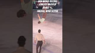 Keegan Messing  New World Record  Longest Backflip Halifax NS starsonice figureskating [upl. by Anais]