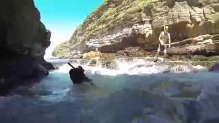 Warriewood blowhole cave swim amp Snorkel GoproHD Hero 3 black [upl. by Oilut]