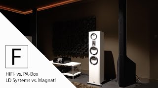 Profi Lautsprecher vs Hifi Lautsprecher  LD Systems Maui P900 vs Magnat Signature 1109 an RV4 [upl. by Tjon]