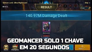 GEOMANCER SOLO 1 CHAVE EM 20 SEGUNDOS   RAIDS MAIOR BUG  KEKW  Raid Shadow Legends [upl. by Nottap]