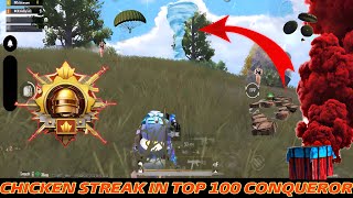 CHICKEN STREAK IN TOP 100 CONQUEROR LOBBY  ANTARYAMI GAMING [upl. by Nay]