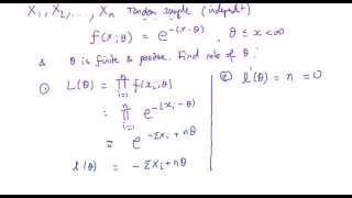 Maximum likelihood estimation example of mle on boundary of parameter space [upl. by Eibbed]