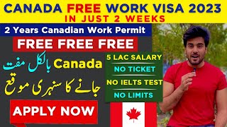 Canada Free Work Visa 2023  GOOD NEWS  How to Get Canada Free Visa In 2023  Everything FREE [upl. by Georgia310]