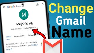 Gmail id name kaise change kare  google account name change 2024 [upl. by Steiner]