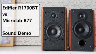 Edifier R1700BT vs Microlab B77  Sound Demo [upl. by Faydra37]