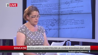 Rezolvarea subiectelor la Limba Română BAC 2018 la Adevărul Live [upl. by Macnair590]