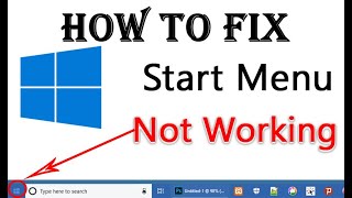 Start Menu Not Working Fix your problem 100 ‍Sure [upl. by Eirotal]