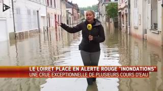 Inondations  Alerte rouge dans le Loiret [upl. by Erodoeht]