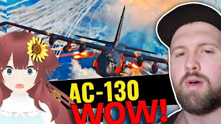 AMAZING VTuber Reacts to The Fat Electrician Reviews The AC130 [upl. by Andert]