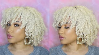 I FINALLY WENT PLATINUM Hair Paint Wax on Type 4ColorTreated Hair [upl. by Aerdnaek770]