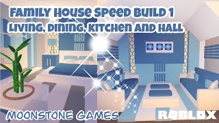 Adopt Me Family House Speed Build  Part 1 Living Dining Kitchen amp Hall  Aesthetic Home 🌿 [upl. by Laird119]