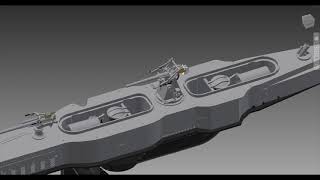 K class submarine model funnel movements [upl. by Stilwell]