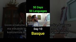 Basque  Day 10 50 Days 50 Languages language languages history polyglot linguistics [upl. by Loring]