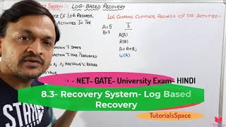 83 Log Based Recovery In DBMS  Log Based Recovery  Recovery System In Hindi  DBMS Free Lecture [upl. by Leuamme]