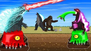 Rescue Godzilla amp KONG From EVOLUTION OF SHIN GODZILLA Size Comparison Monsters  Godzilla Cartoons [upl. by Maibach]