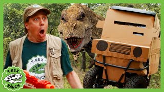 Box Fort GIANT TRex Challenge  TRex Ranch Dinosaur Videos for Kids [upl. by Apps]