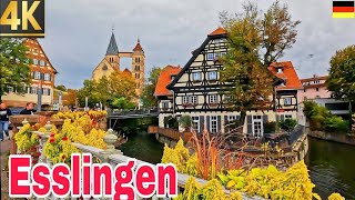 Esslingen Germany 🇩🇪 Walking Tour 4K Video [upl. by Epuladaugairam]