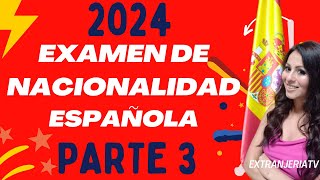 EXAMEN CCSE 2024 OFICIAL EXAMEN DE NACIONALIDAD ESPAÑOLA 2024 VIDEO PREGUNTAS Y RESPUESTAS PARTE 3 [upl. by Leakcim697]