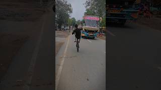 HOW To Road Wheelie Reaction video dangerous wheelie on road cycle stunt shortsfeed viralvideo [upl. by Okire]