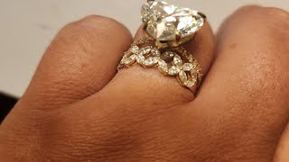 Unboxing video on a 14k yellow gold 0863tcw lab diamond wedding band for 344 by AEAW [upl. by Apostles]