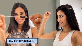 How To Wear Hair Toppers Without It Hurting  Hair Topper With Band  Human Hair Toppers India [upl. by Atikaj628]