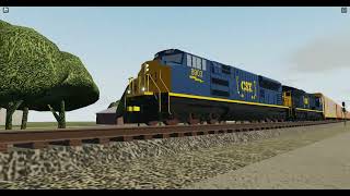 CSX Autorack Train With 8903 Leading Roblox Southline District ROScale [upl. by Gardol]