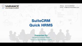 HRMS  Quick HRMS  SuiteCRM Quick HRMS [upl. by Natsud332]