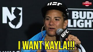 Ailin Perez Speaks After Her Decision Victory and Wants to Fight Kayla Harrison  UFC 302 [upl. by Burn]