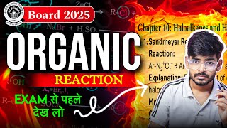 💥 Important Organic Reactions for CBSE Class 12 Board 2025 🧪  Name Reactions Made Easy [upl. by Westbrooke]