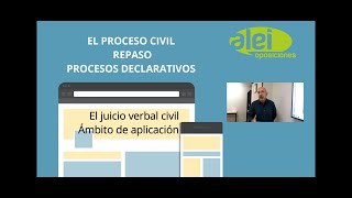 El juicio verbal civil Ámbito de aplicación [upl. by Nylyak]