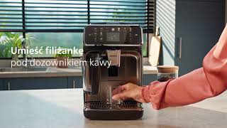 Pierwsze uruchomienie ekspresu automatycznego Philips 5500 LatteGo [upl. by Irahk148]