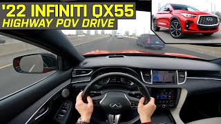 SAFETY amp DRIVING ASSIST TEST 2022 Infiniti QX55 Sensory  Highway POV Test Drive [upl. by Pinto]