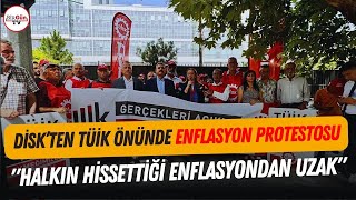 DİSKten TÜİK önünde quotenflasyonquot protestosu quotAsgari ücrete yılda 4 kez zamquot [upl. by Mathia]