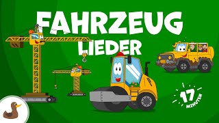 🎶 FahrzeugliederMix Walze Kran Zug Boot Jeep  Bagger Mats amp Freunde  Sing Kinderlieder [upl. by Hanae324]