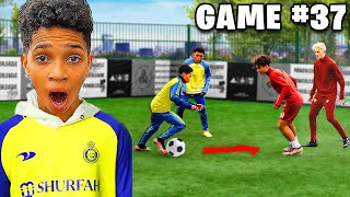 KID RONALDO IS AMAZING 2v2 vs PRO FOOTBALLERS [upl. by Stoller]