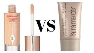 Charlotte Tilbury Hollywood Filter VS Laura Mercier Radiance Primer [upl. by Yenhoj]