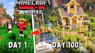 We Survived 100 Days on Amplified World in Minecraft Hardcore Hindi [upl. by Aseeram]