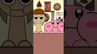 KIRBY VS TAN INCREDIBOX SPRUNKI  CHOCOLATE EMOTICON MUKBANG [upl. by Reilamag]