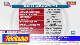 Malacañang inilabas na ang listahan ng holidays para sa 2023  Sakto 24 Aug 2022 [upl. by Amando]