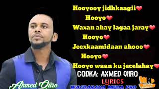 AXMED QIIRO HEESTII HOOYO COD BILAA MUSIC AH LYRICS 2019 [upl. by Ueih]