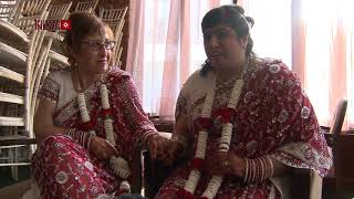 Exclusive UK FIRST interfaith lesbian wedding with Hindu and Jewish woman [upl. by Ulu]