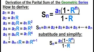 Algebra Ch 48 Sequences and Series 28 of 34 How to Derive the Partial Sum of a Geometric Series [upl. by Assirialc941]