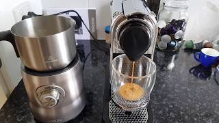 Making coffee with Nespresso Citiz Chrome and Breville milk frother [upl. by Littman157]