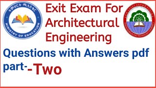 Exitexamarchitectural Engineering  exit exam question with answers pdf 2015 Part  two [upl. by Zinn]